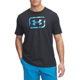 Men's Ua Freedom Hook T-shirt Anthracite--ether Blue