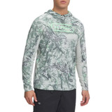 Men's Ua Fish Pro Camo Hoodie Hydro Green-silica Green-matrix Green