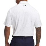 Men's Ua Tee To Green Printed Polo White--midnight Navy