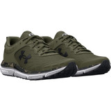Men's Ua Charged Assert 10 Camo Running Shoes Marine Od Green-black