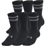 Unisex Ua Essential 6-pack Crew Socks Black-black-castlerock