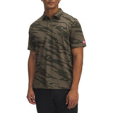 Men's Ua Drive Freedom Printed Polo Marine Od Green--black
