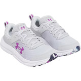 Women's Ua Charged Assert 10 Running Shoes Halo Gray-andromeda Purple