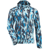 Men's Ua Fish Elite Printed Hoodie Harbor Blue--white