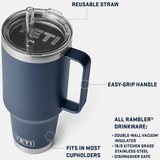 Yeti Rambler 42 Oz. Straw Mug