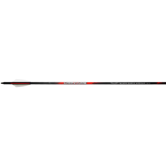 Black Eagle Carnivore .001 Arrows W/2.5" Shield Cut Feathers