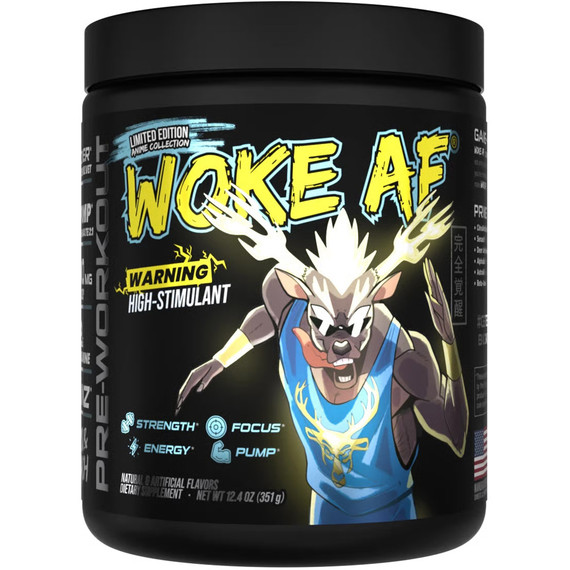 Bucked Up Woke Af Pre-workout Anime Yuza/peach 30 Serving Tub