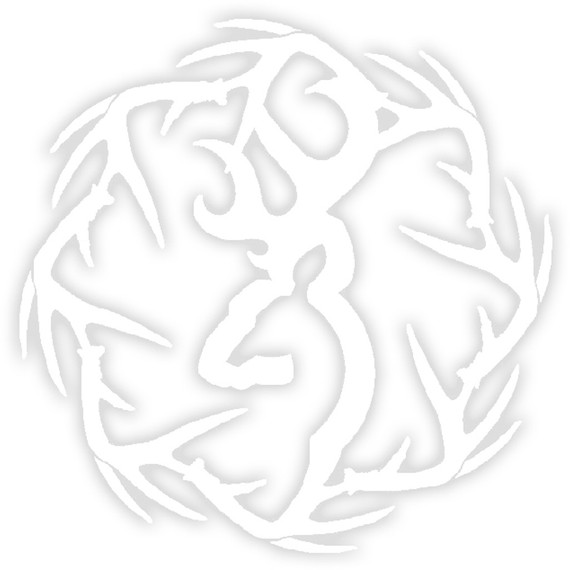 Browning Sheds Decal White 6in