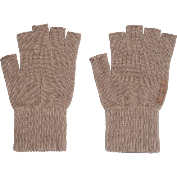 Hot Shot Lamb Chop Fingerless Gloves Brown