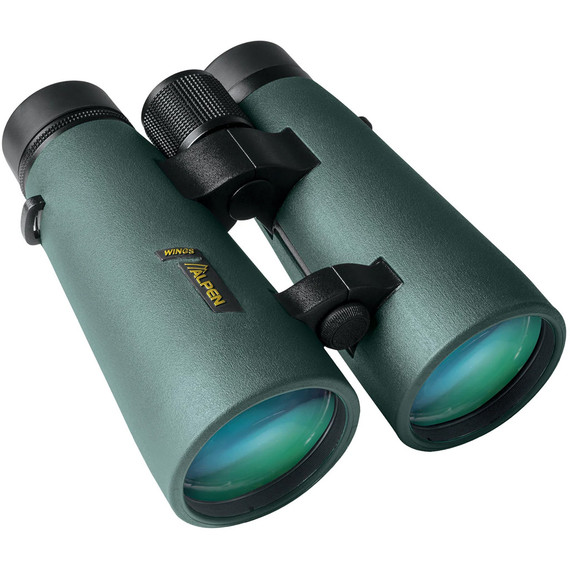 Alpen Wings Binoculars 8x56 Wide Angle, Open Bridge, Bak4 Glass, Green