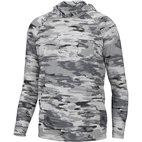 Huk Waypoint Hoodie Edisto Camo Harbor Mist