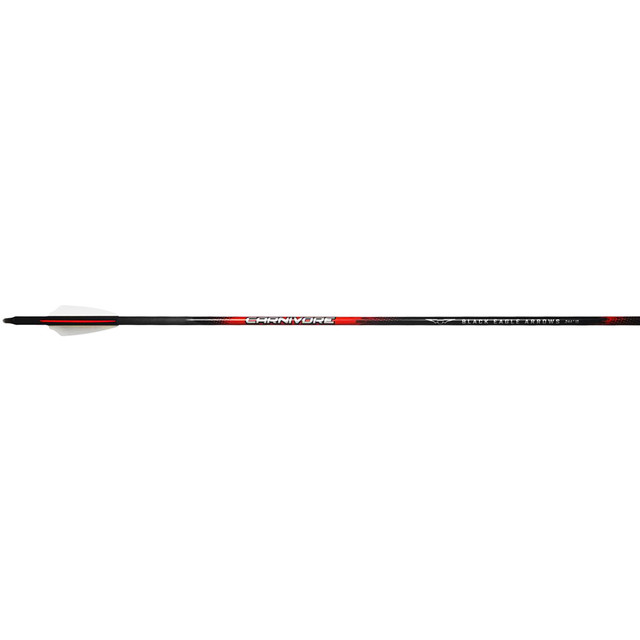 Black Eagle Carnivore .001 Arrows W/2.5" Shield Cut Feathers