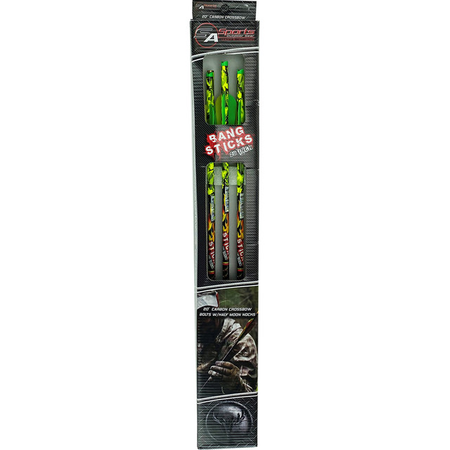 Sa Sports Bang Sticks Crossbow Bolt 20 In. Neon Camo 6 Pk.