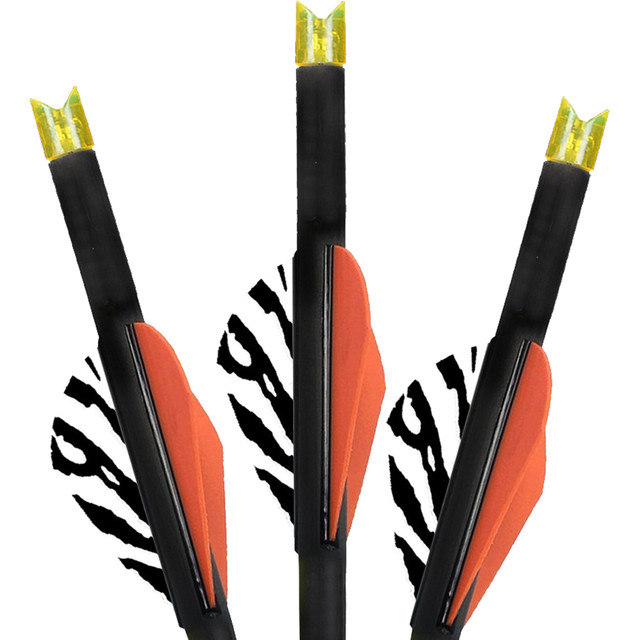 Lumenok Carbon Crossbow Bolts 20 In. Hd Orange Moon Nocks 3 Pk.