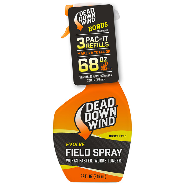 Dead Down Wind Field Spray Combo 32oz + 3-12 Oz Pac-its 68oz