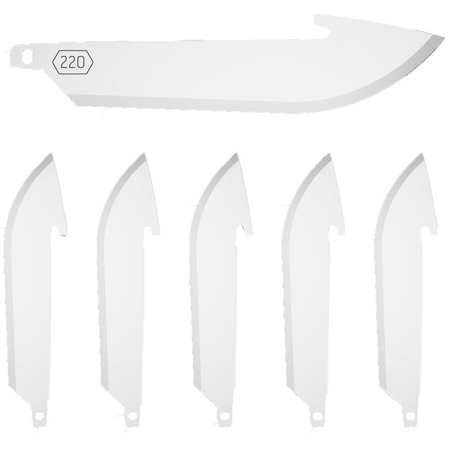 Outdoor Edge Drop Point Replacement Blades Stainless 6 Pk.