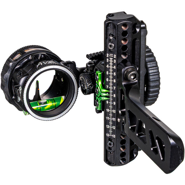Axcel Driver Plus Slider Sight W/avx-31 Scope Stealth Bh Bridge-lock .019 Green/red Fiber 2 Pin