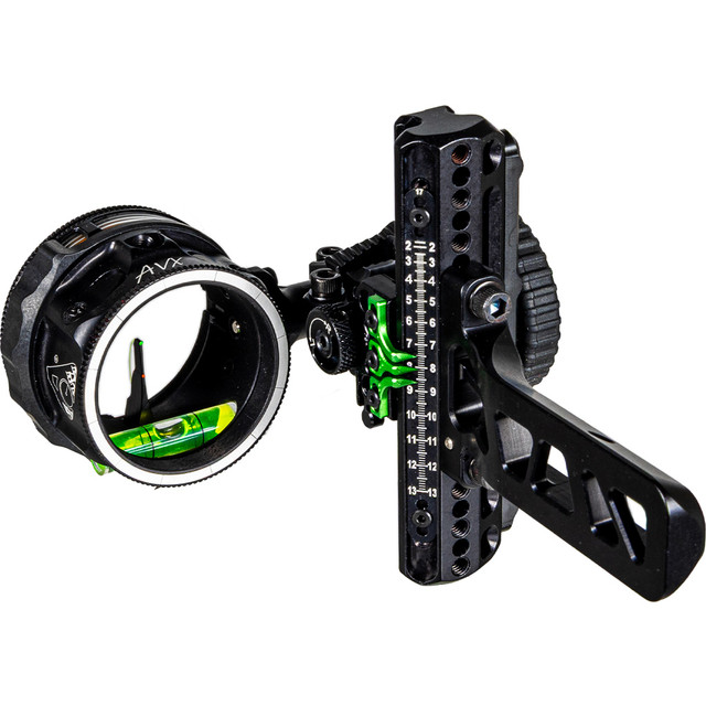Axcel Driver Plus Slider Sight W/avx-41 Scope Stealth Bh Bridge-lock .019 Green/red Fiber 2 Pin