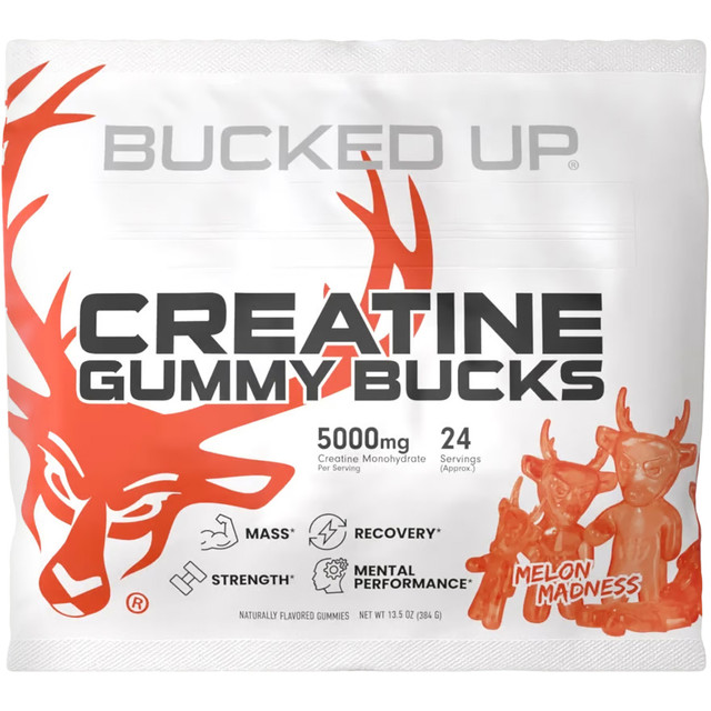 Bucked Up Creatine Gummies Melon Madness 24pc Pack