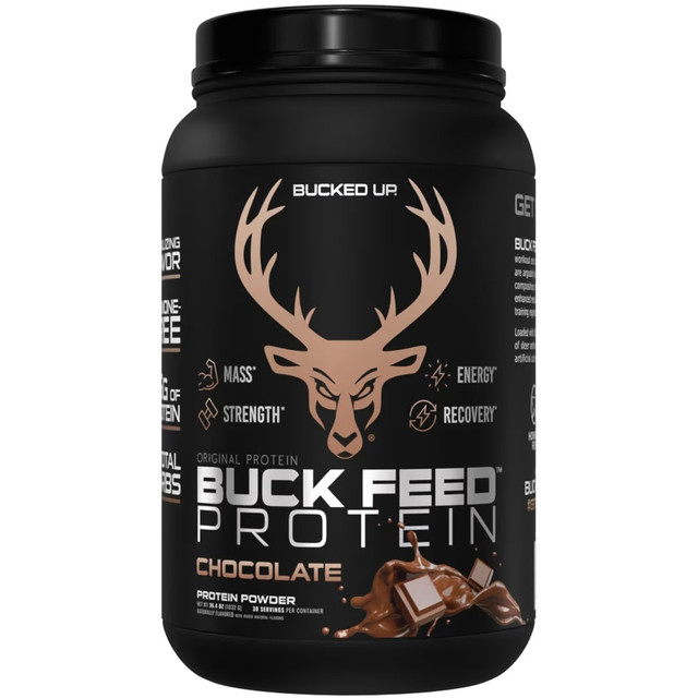 Bucked Up Buck Feed Protein Chocolate 30 Serving Tub