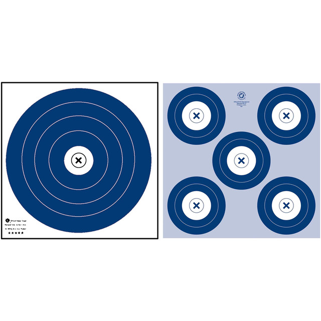 Maple Nfaa Dual 1-spot/5-spot Target 25 Pk.