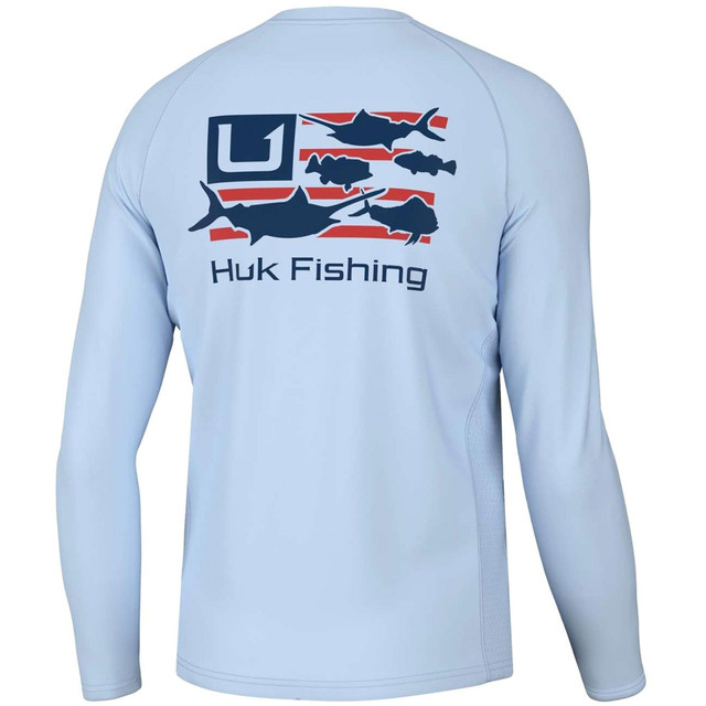 Huk Trophy Flag Pursuit T-shirt Ice Water