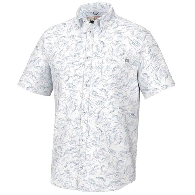 Huk Kc Fish Chaos Kona Shirt White