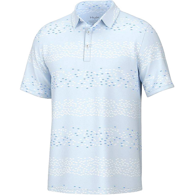 Huk Up Stream Pursuit Polo Ice Water