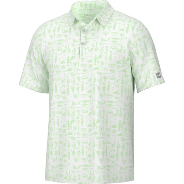 Huk Batiki Pursuit Polo White