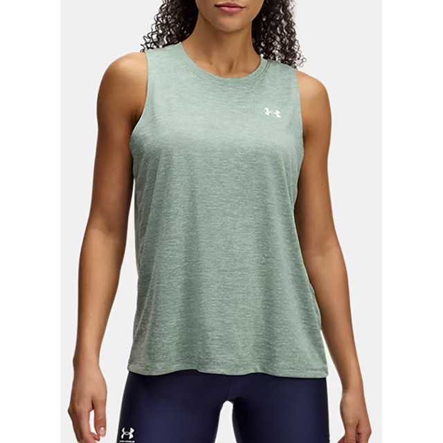 Women's Ua Tech Twist Tank Silica Green--white