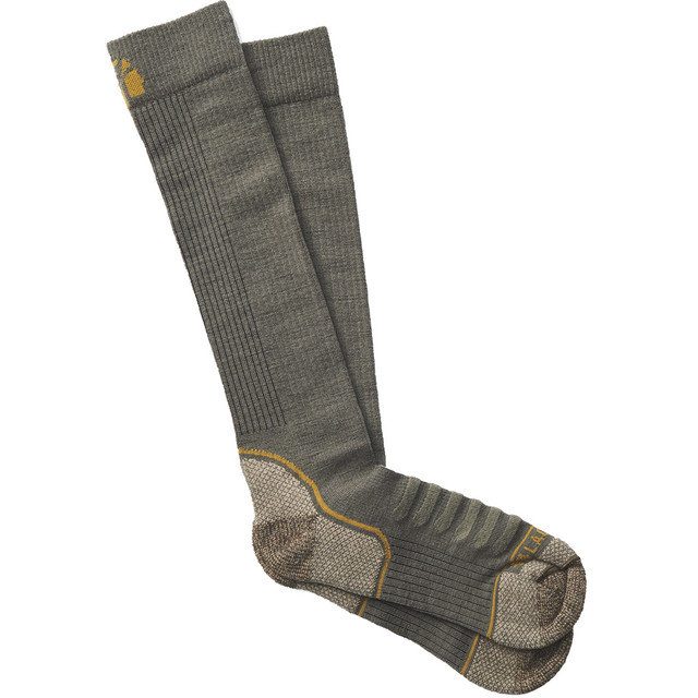 Lacrosse Men's Copper Merino Socks Lightweight Over The Calf Od Green Medium