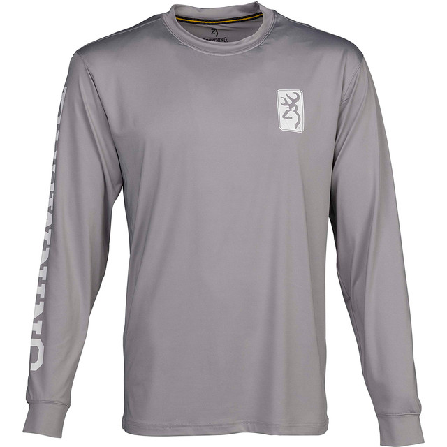 Browning Long Sleeve Sun Shirt Gray/white Medium