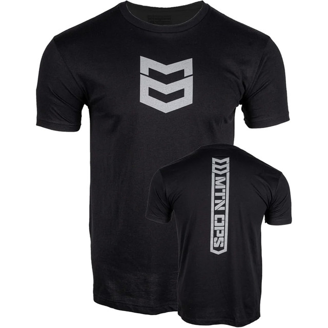 Mtn Ops Stacked T Black Medium