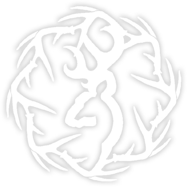 Browning Sheds Decal White 6in