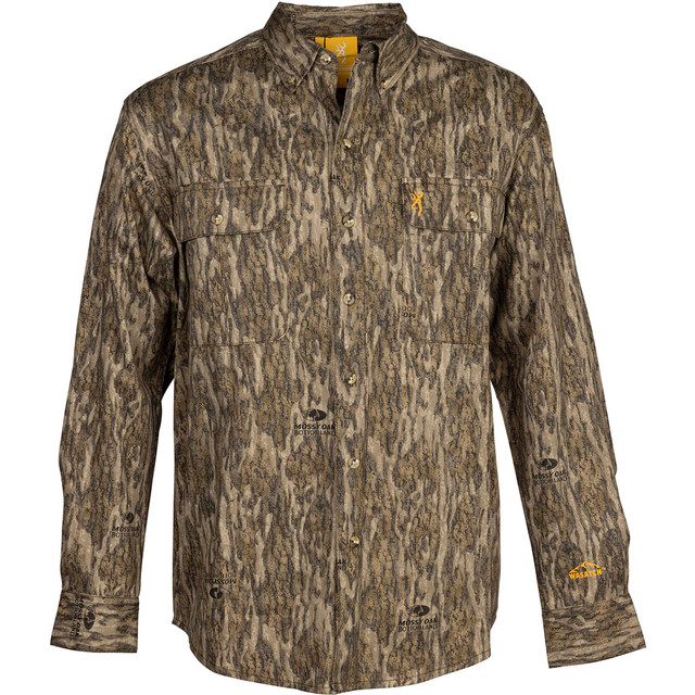Browning Wasatch-cb Ls Shirt Mossy Oak Bottomlands Xl