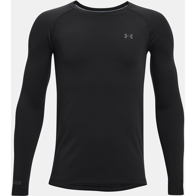 Boys' Ua Base 2.0 Crew Black--pitch Gray