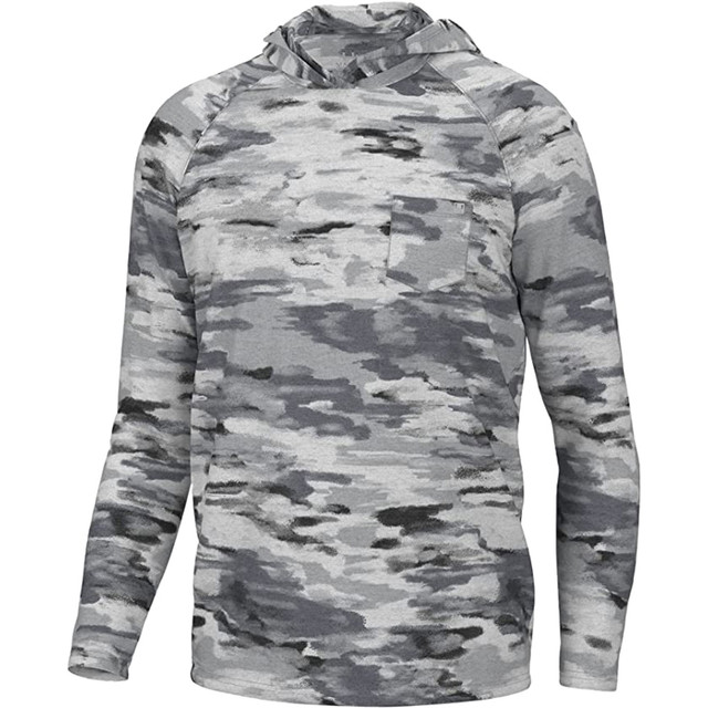 Huk Waypoint Hoodie Edisto Camo Harbor Mist