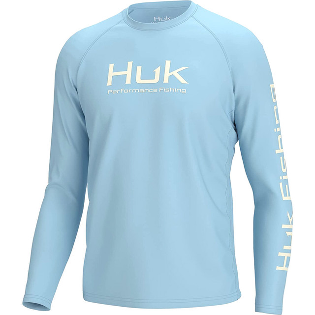 Huk Vented Pursuit Long Sleeve Crystal Blue