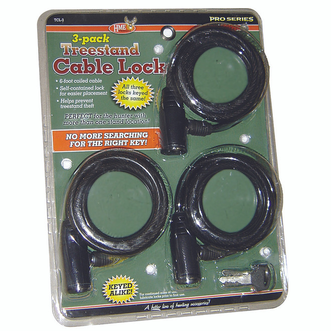Hme Treestand Cable Locks 3 Pk.
