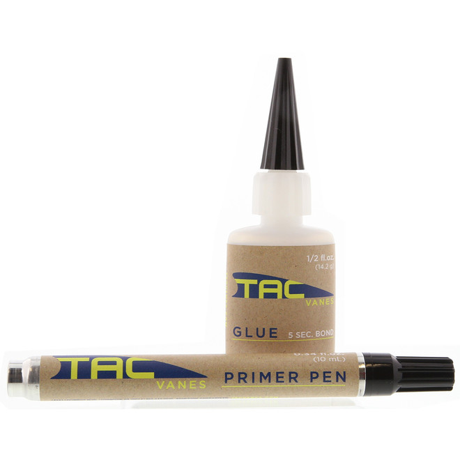 Tac Vanes Fletching Kit .5 Oz. Glue/.34 Oz. Primer Pen