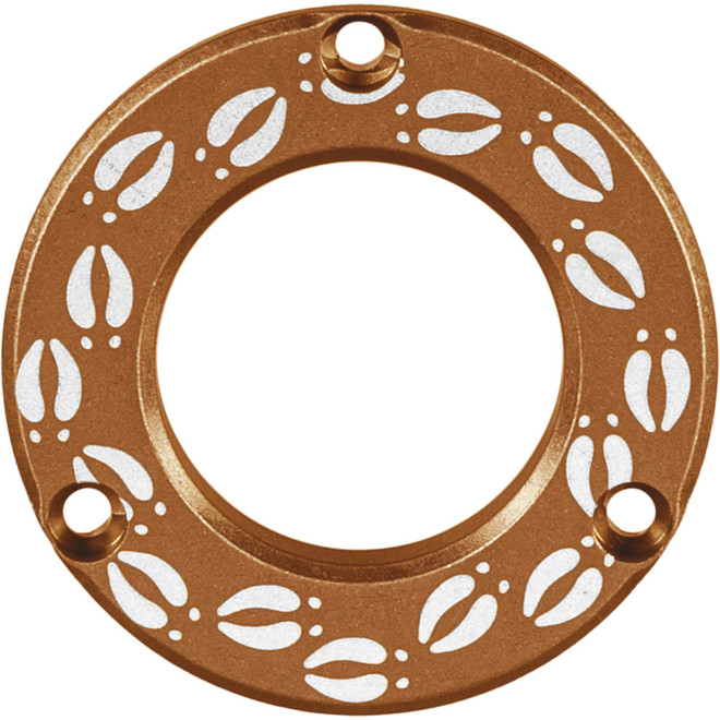Axcel Driver Hubcap Coyote Tan W/engraving Deer Tracks Pattern