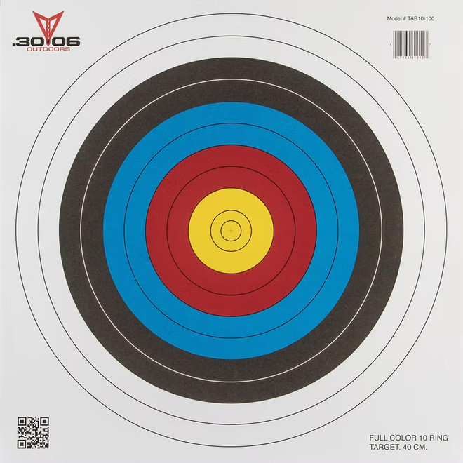 30-06 Paper Target 10 Ring 40cm Single Target