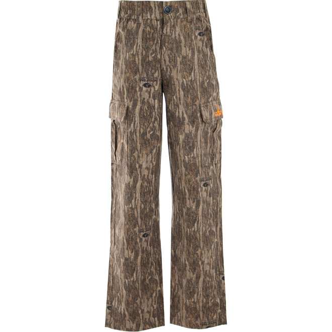 Habit Youth Bear Cave 6 Pocket Camo Pant Mossy Oak New Bottomland