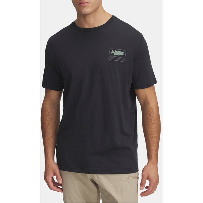 Men's Ua Bass Short Sleeve Anthracite--silica Green