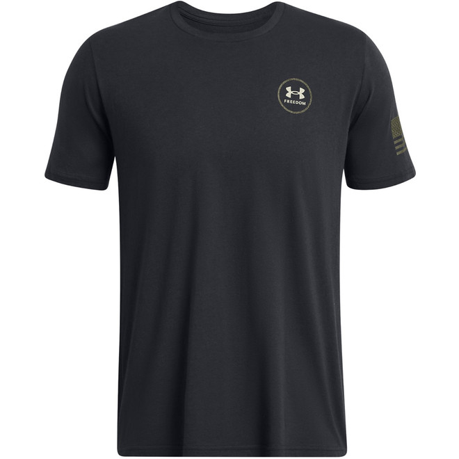 Men's Ua Freedom Mission Made T-shirt Black--marine Od Green