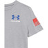 Boys' Ua Freedom Flag Short Sleeve Steel Light Heather--red