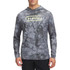 Men's Ua Fish Pro Camo Hoodie Castlerock--lime Surge