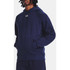 Men's Ua Rival Fleece Hoodie Midnight Navy--white