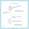 Baby and kids safety back earrings white gold