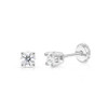 Baby/Kids diamond earrings screw back | 14K white gold